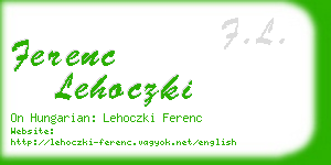 ferenc lehoczki business card